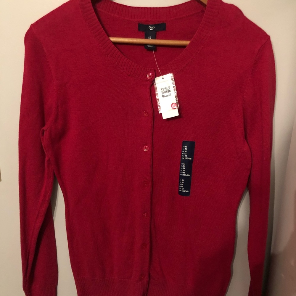 Gap womens cardigan size medium red new with tags